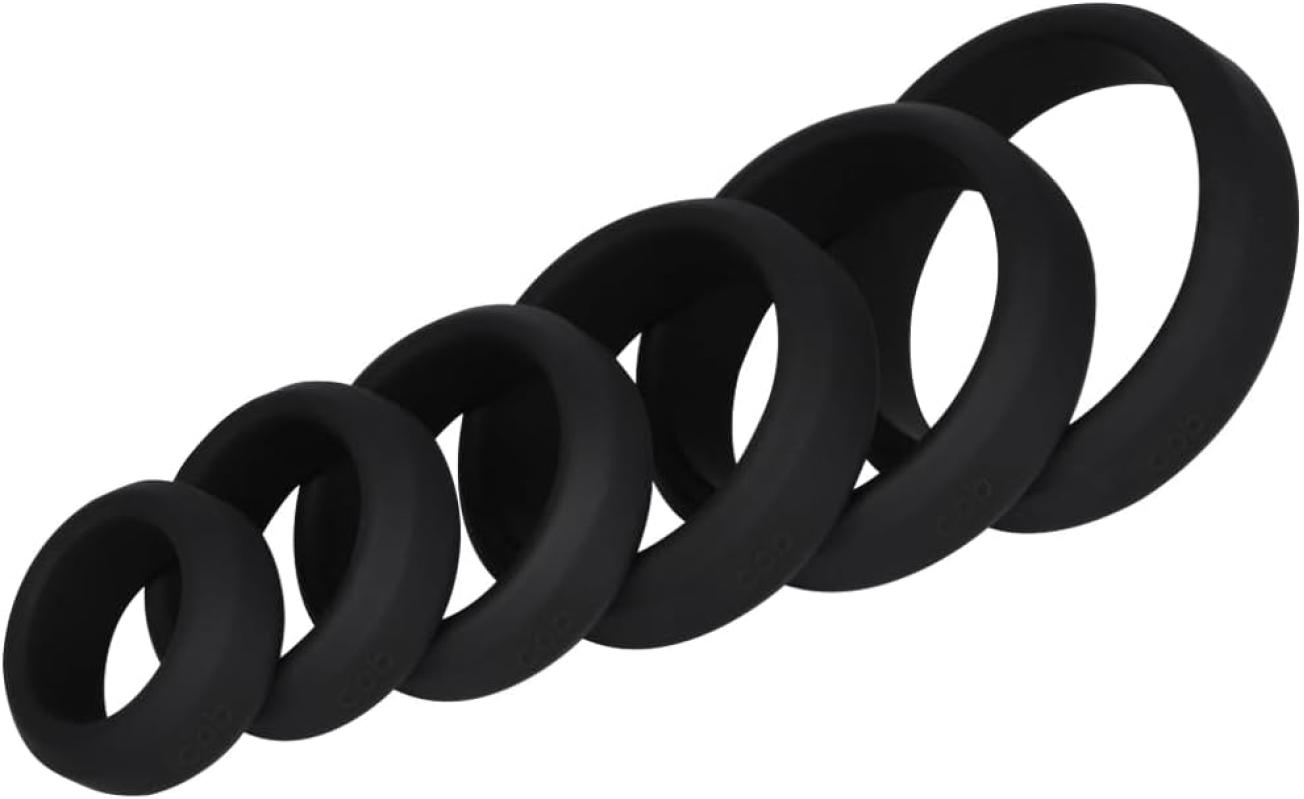 Penis Ring with 6 Different Sizes – Silicone Cock Rings for Men & Couples to Enhance Pleasure & Performance